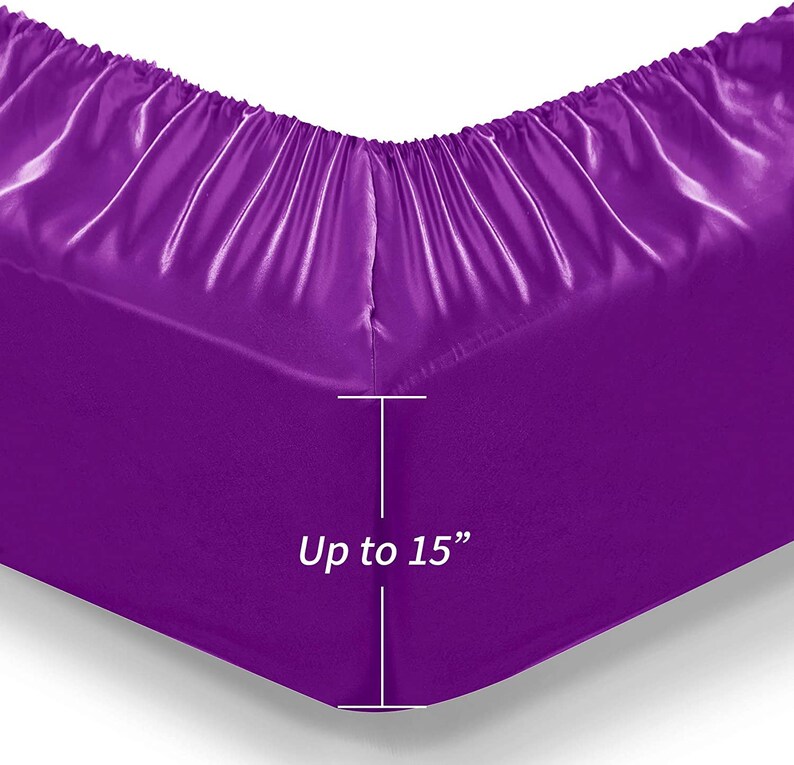 4pcs Satin Sheets Full Size Silk Satin Bedding Sheets Set With Etsy