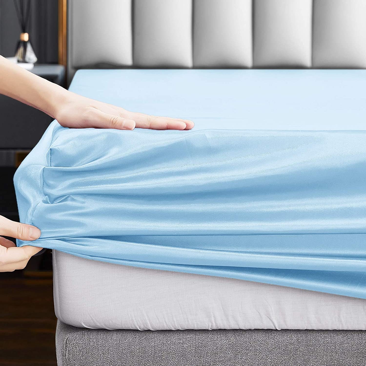 Satin Sheets Twin Hotel Luxury Silky Bed SheetsExtra Soft Etsy