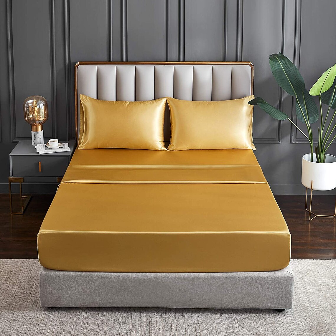 Silk Satin Sheets Twin XL Size 3pcs Satin Sheets Set With Etsy New