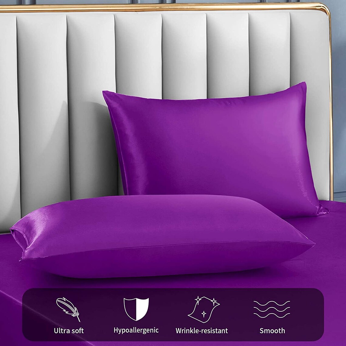 4pcs Satin Sheets Full Size Silk Satin Bedding Sheets Set With Etsy