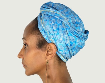 Boho Style batik Headband, Hair Headband for Women, Wife Gift, made in USA, Cute and Easy Hairstyle, Daughter Gift, yoga head-wrap