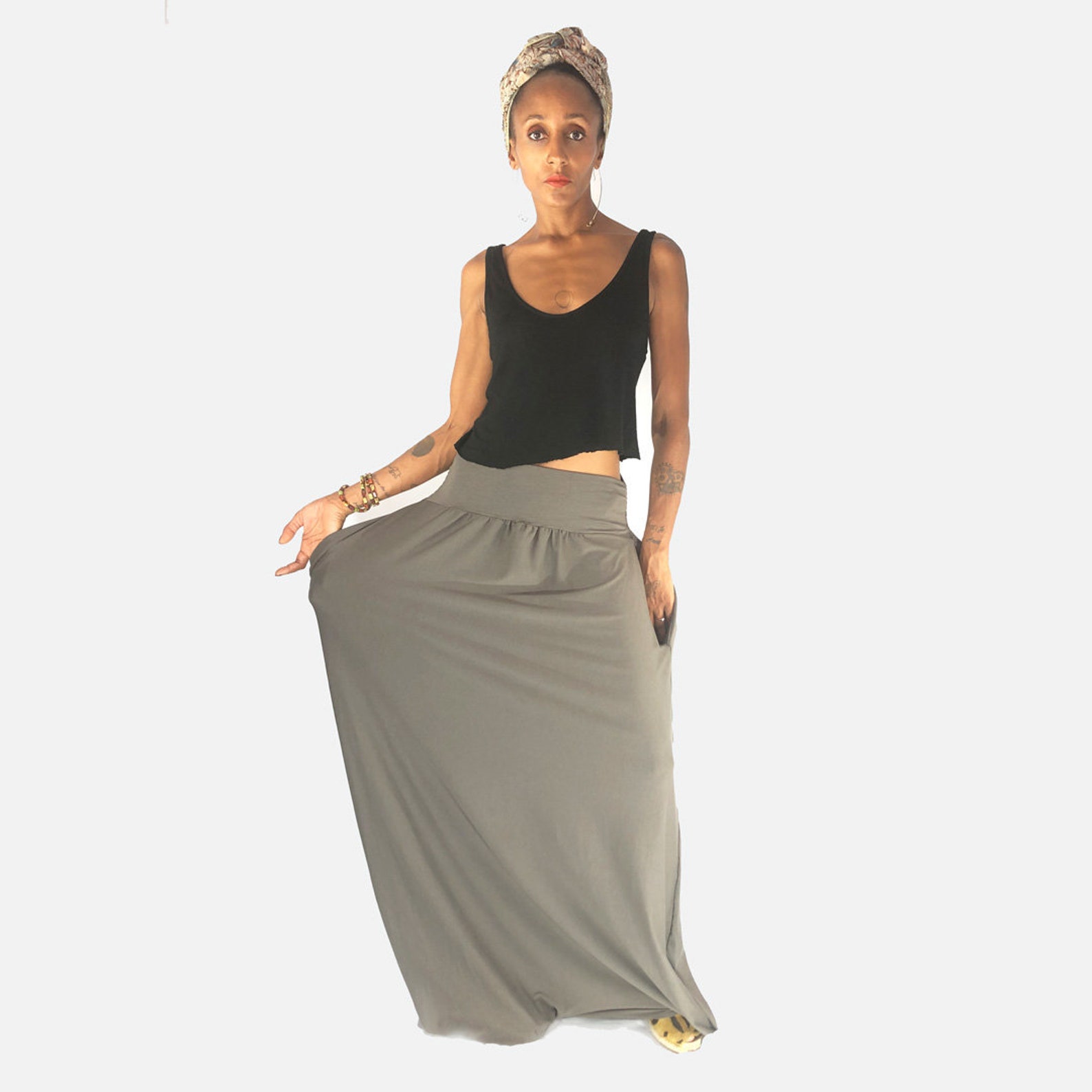 BAMBOO maxi SKIRT ecofriendly made in USA Etsy