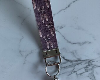 Pink Keychain Wristlet Made With Ballerina Inspired Ribbon Perfect for ...