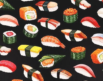 Telas de inspiración asiática para fundas de cuencos, agarraderas y soportes para cazuelas. Nueva tela para sushi.