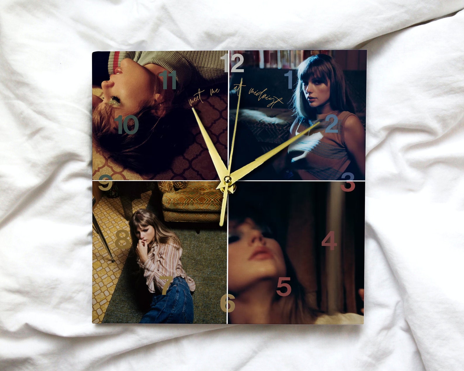 Taylor Swift Midnights Home Decor Wall Clock Square 12 Etsy