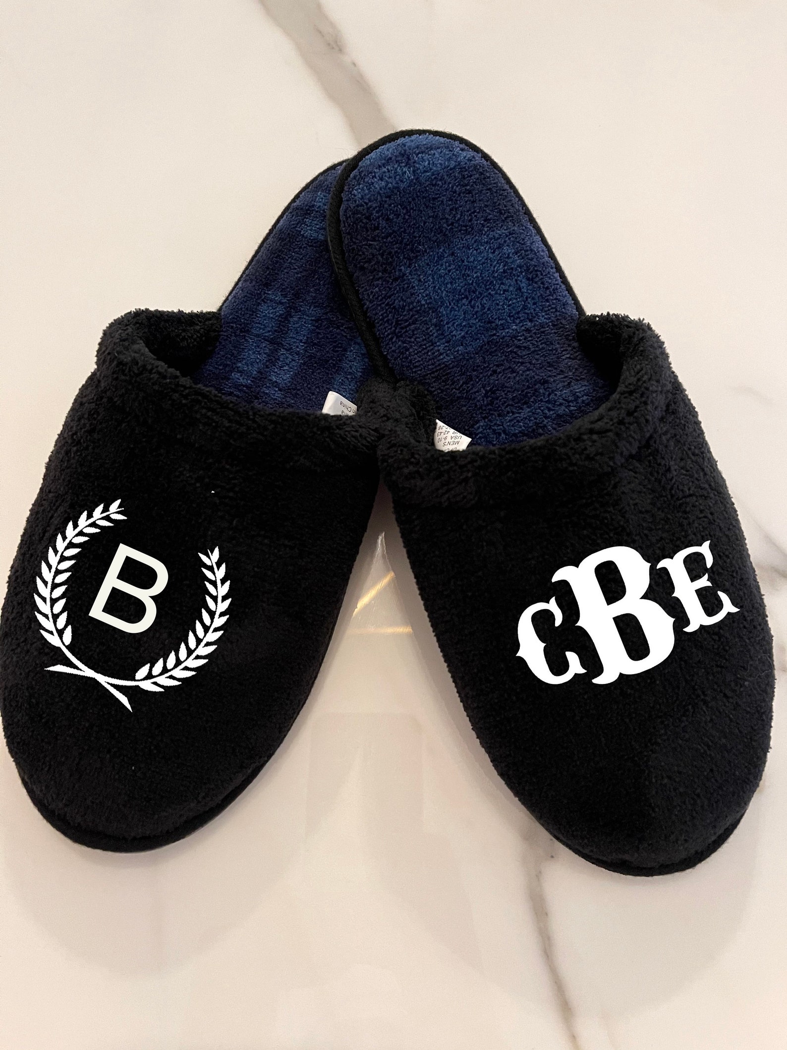 Personalized Slippers Custom Men's Slippers Grooms Etsy UK