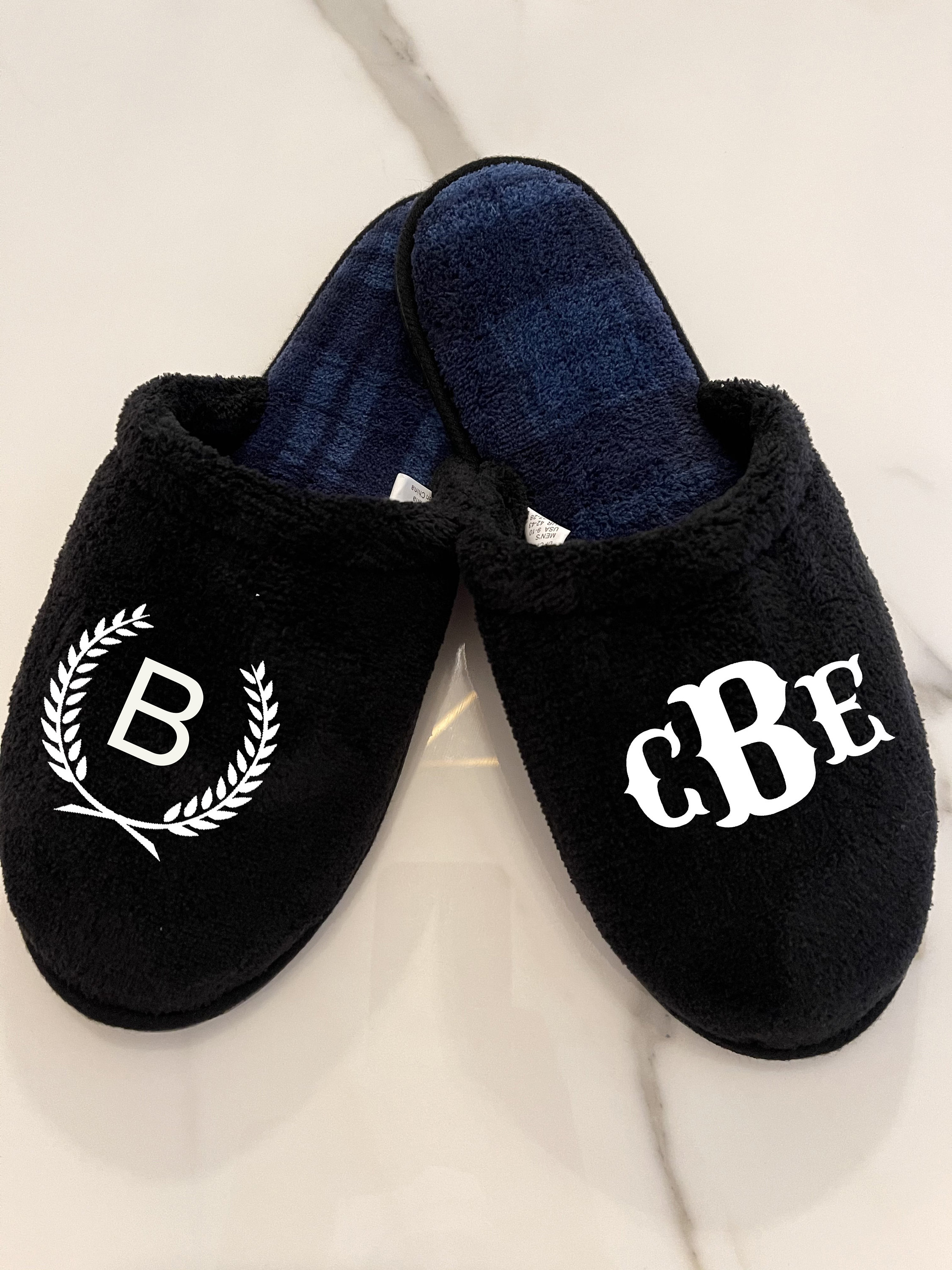 Gepersonaliseerde slippers aangepaste heren slippers grooms Etsy