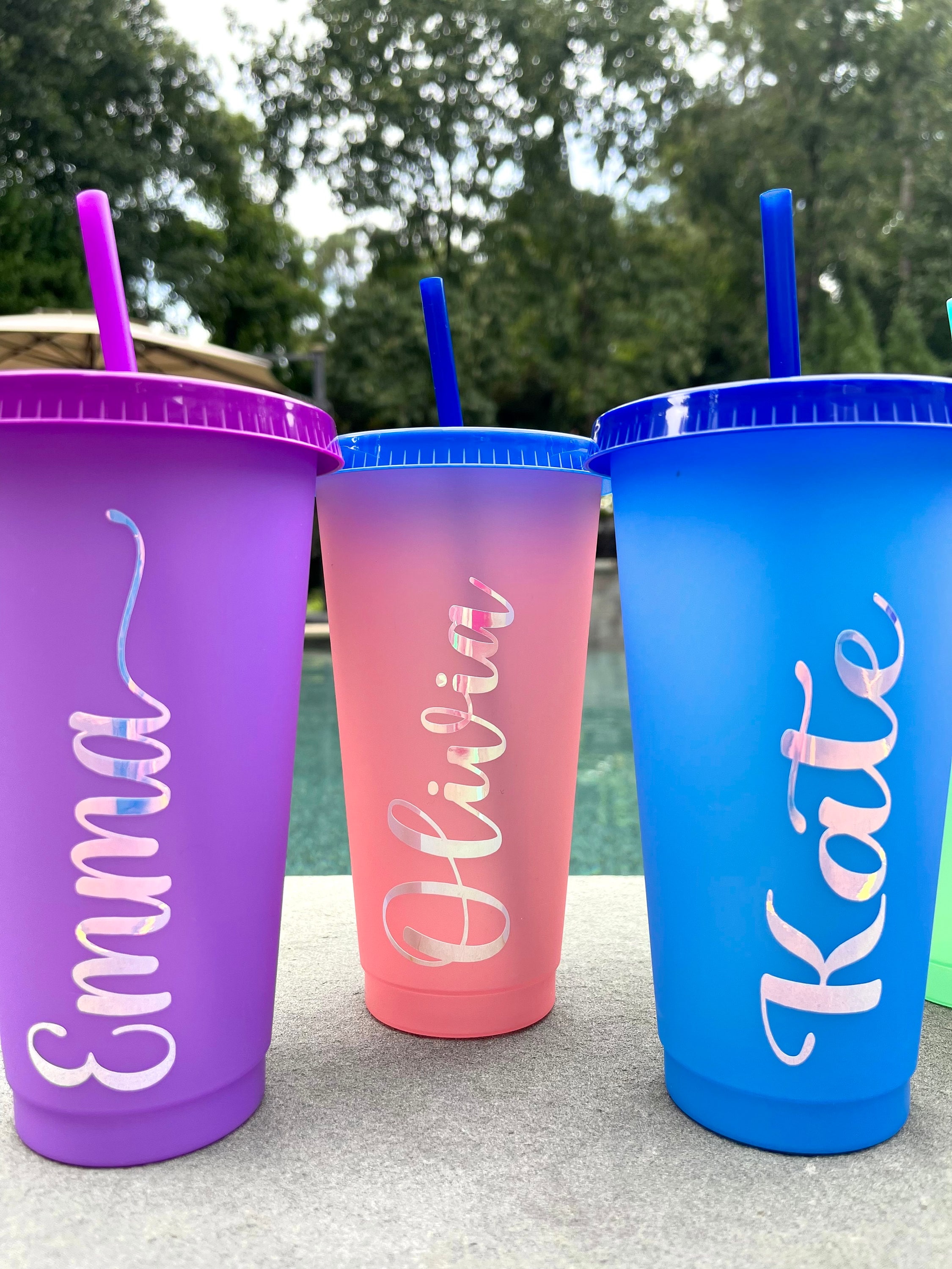 Personalized Tumbler Custom Color Changing Cup With Straw Etsy UK