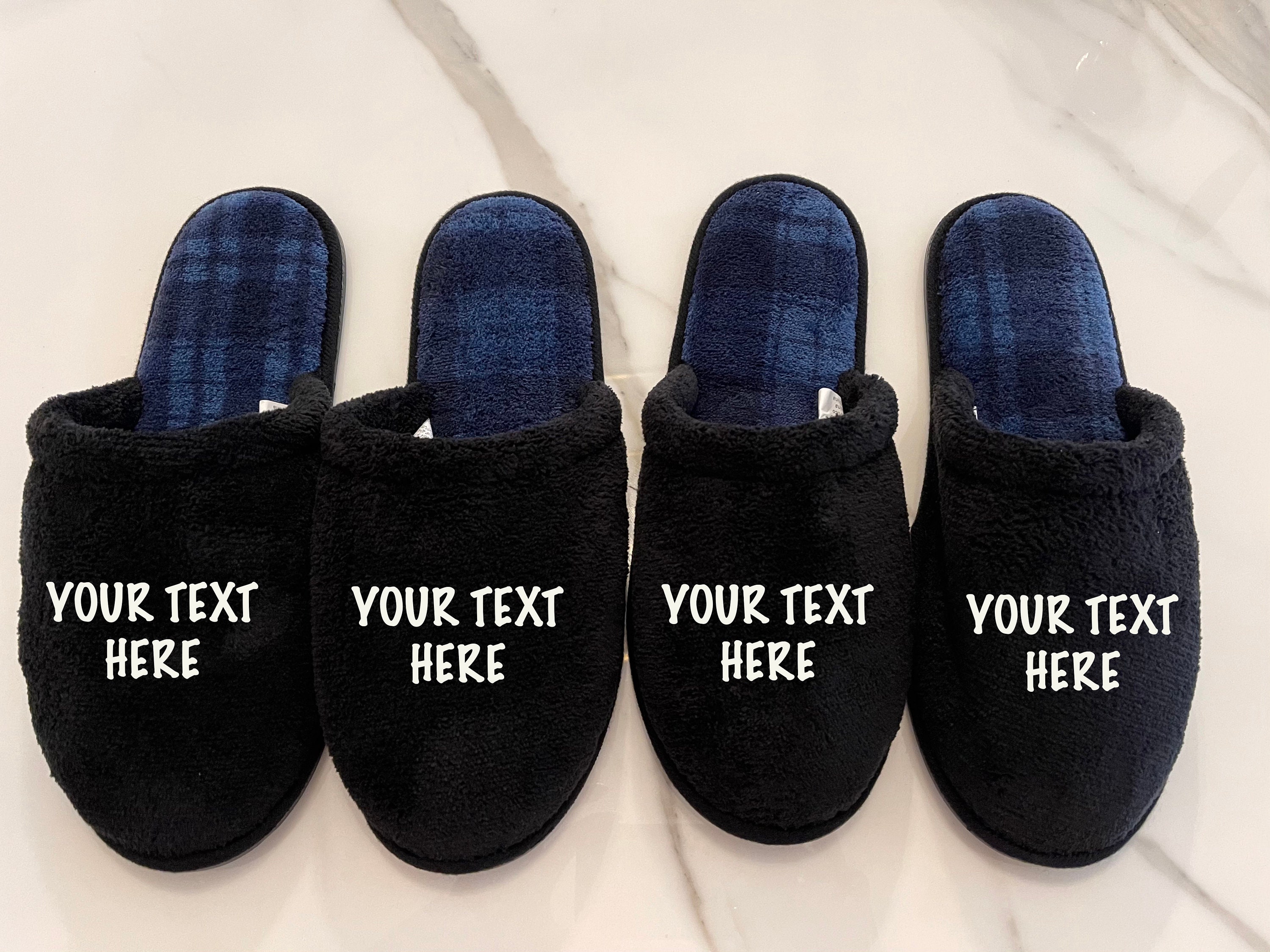 Gepersonaliseerde slippers aangepaste heren slippers grooms Etsy