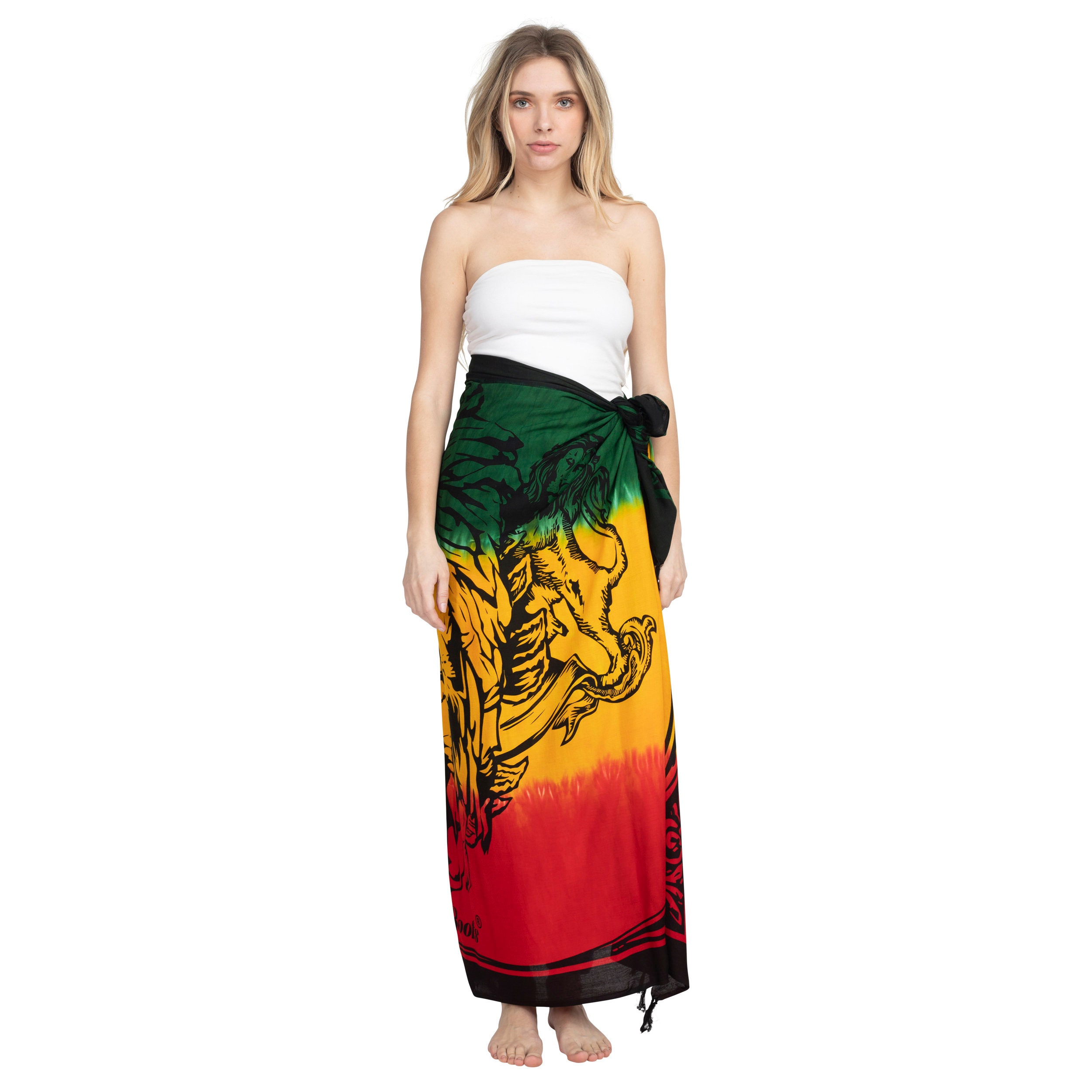 Tie Dye Rasta Lions Sarong Etsy Israel 