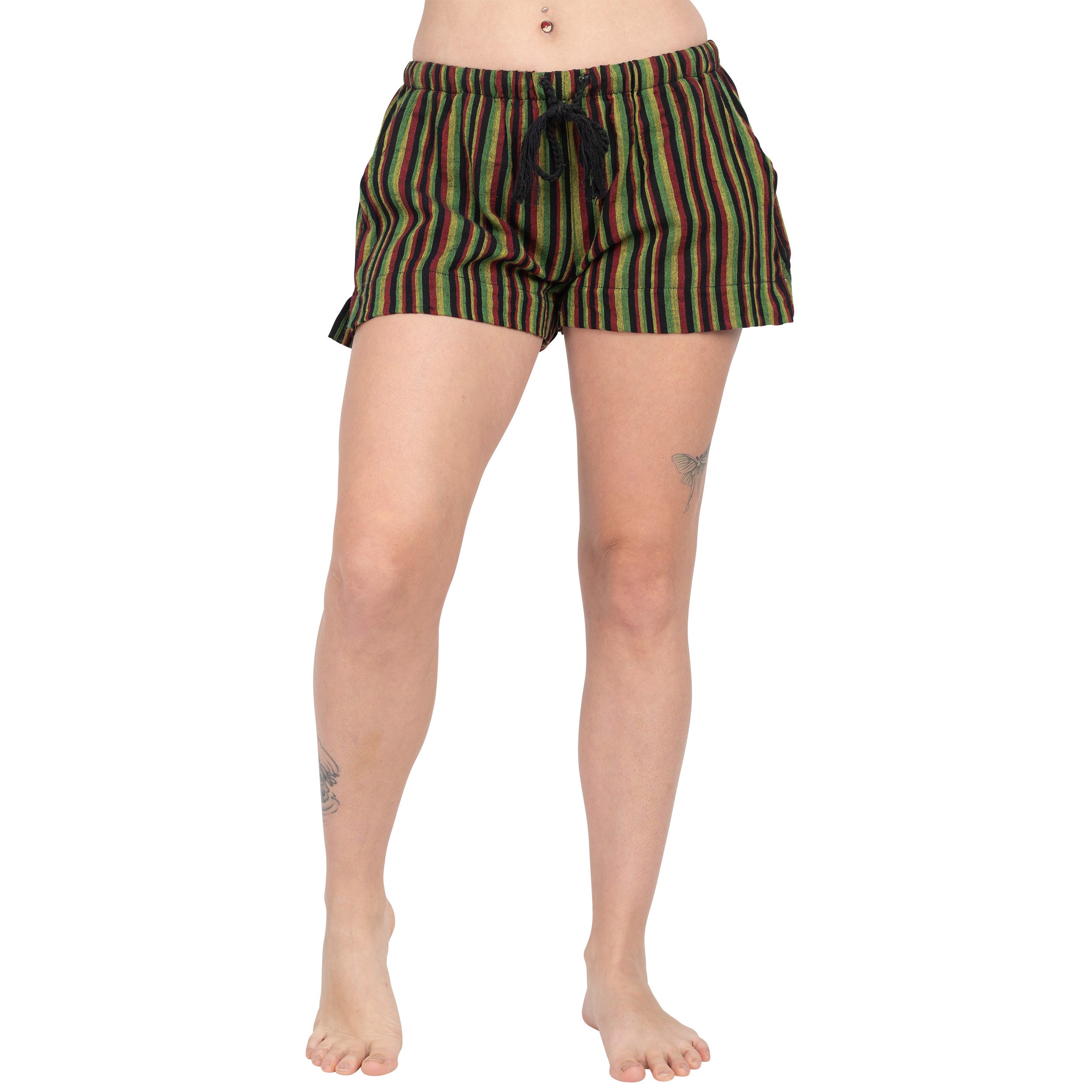 rasta fringe shorts