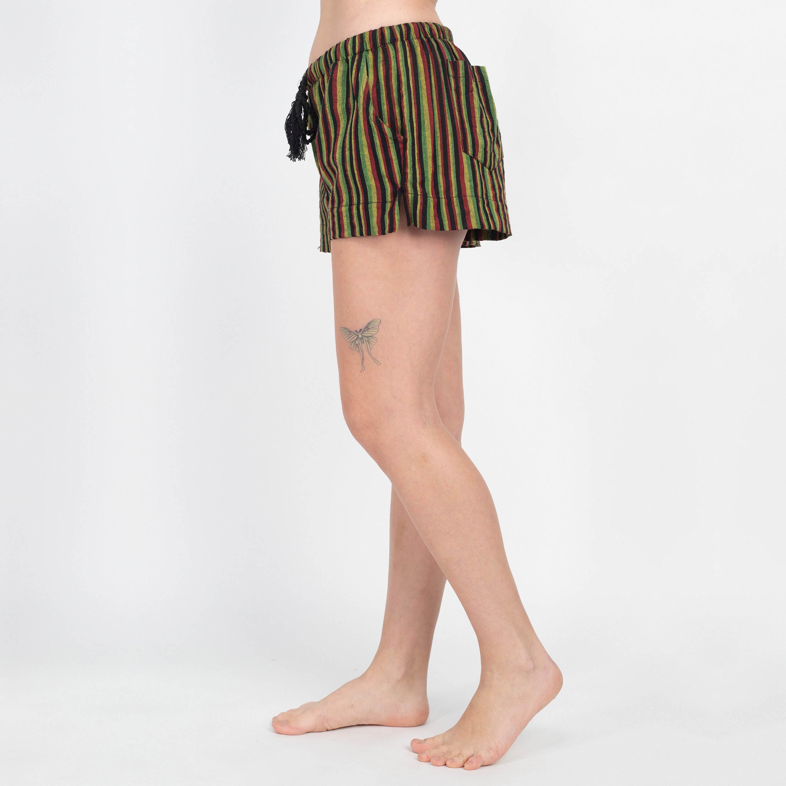 rasta fringe shorts