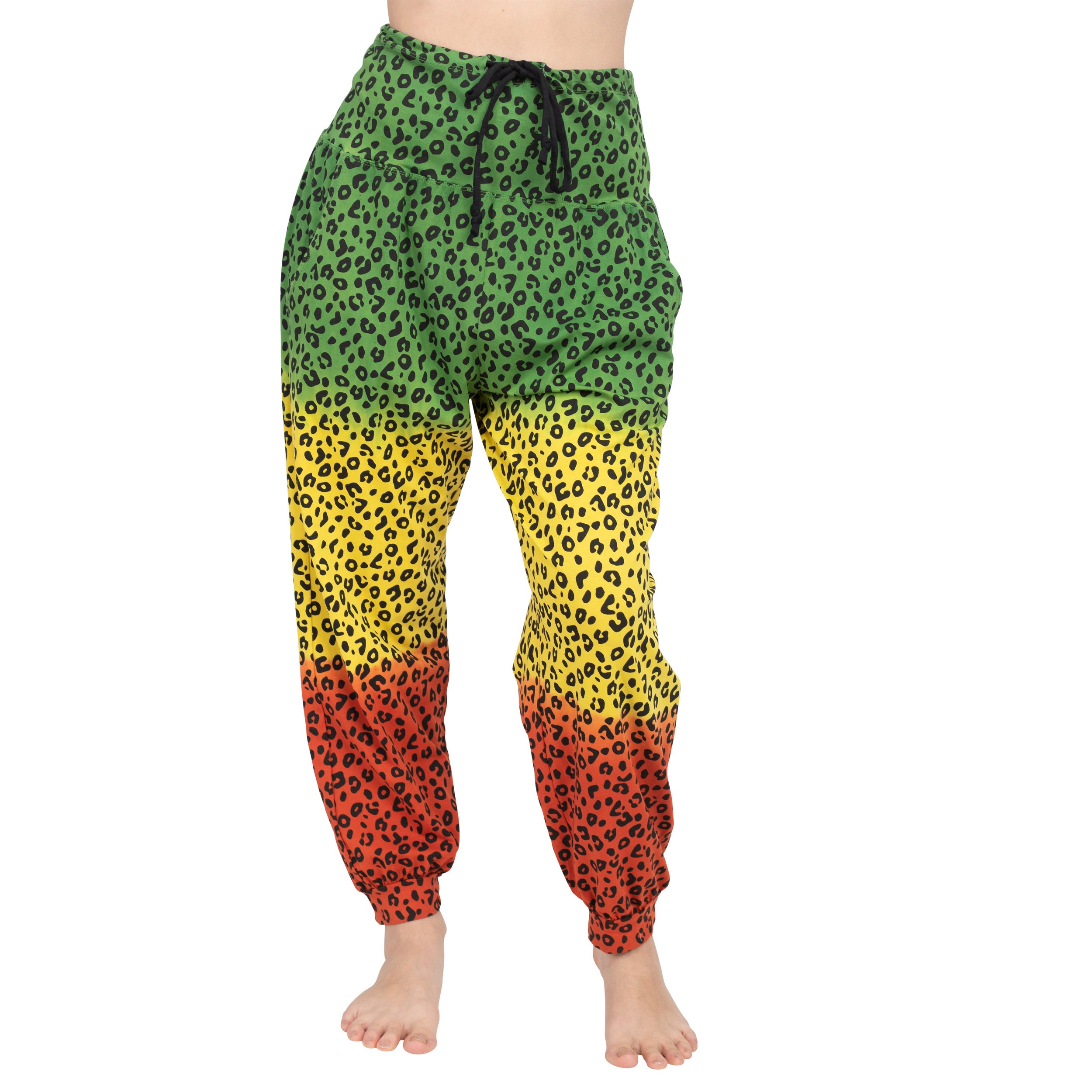 Rasta Reggae Leopard Print Genie Pants | Etsy UK