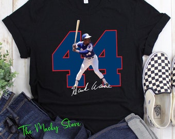 hank aaron jersey t shirt