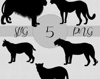 Wilde Katzen SVG, PNG