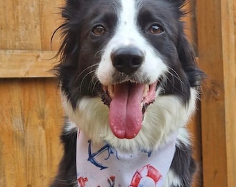 sailor ahoy waterproof dog bandana