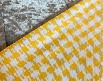 yellow gingham dog bandana