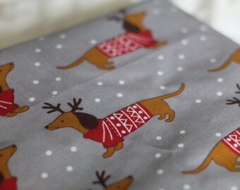 christmas dachshund dog bandana