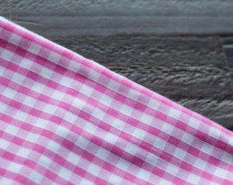 pink gingham dog bandana