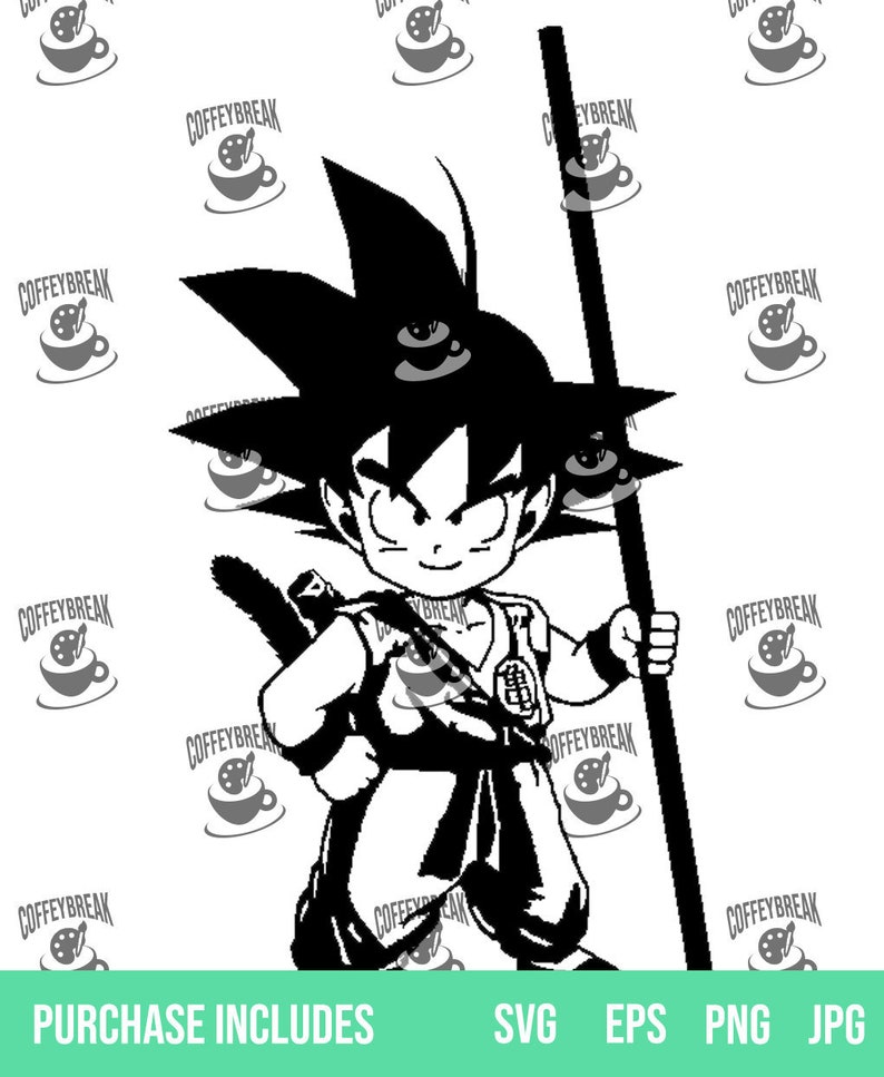 Download Young Goku Dragon Ball Z SVG Cricut EPS Download Files | Etsy