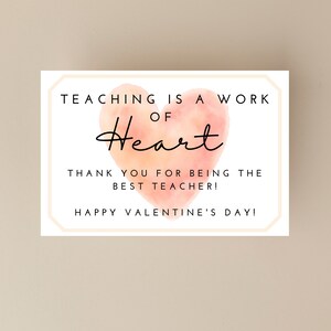 PRINTABLE Teacher Thank You Valentines Card | Teacher and Teacher Assistant | INSTANT Download Printable | PDF | Print and Cut | 4X6, 5X7