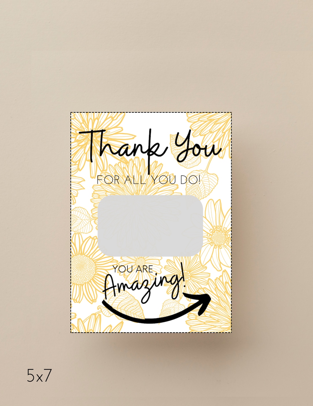 PRINTABLE Amazon Teacher Thank You Gift Gard Holder Gift Tag Instant