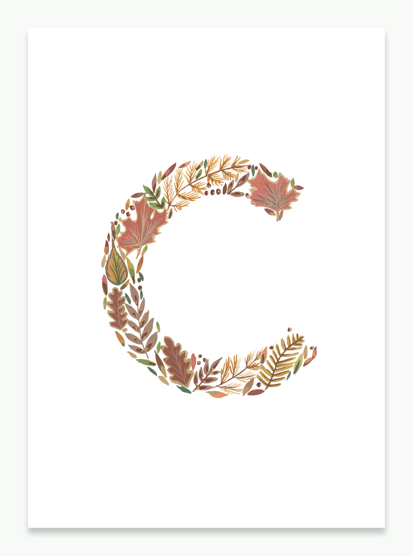 Letter 'C' 5x7inch Letter Print - Etsy