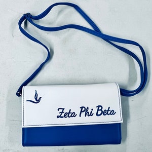 Zeta Phi Beta Sorority Crossbody/Clutch Bag