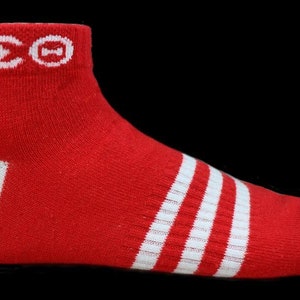 Delta Sigma Theta Sorority Multi-Color Ankle Socks- Red