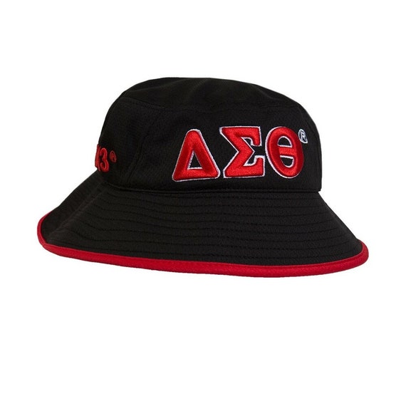 Delta Sigma Theta - Hat-black/red Sorority Etsy Style Bucket 2
