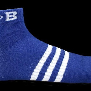 Zeta Phi Beta Sorority Multi-Color Ankle Socks-Blue/White