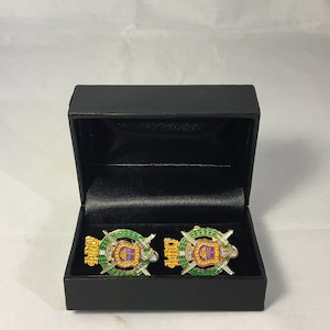 Omega Psi Phi Fraternity Crest Cuff Links