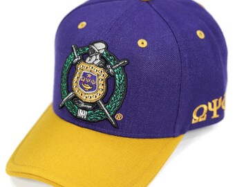 Omega Psi Phi Fraternity Hat- Purple-Crest