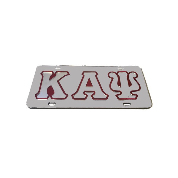 Kappa Alpha Psi Fraternity License Plate-Silver