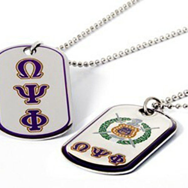 Omega Psi Phi Fraternity Reversible Dog Tag