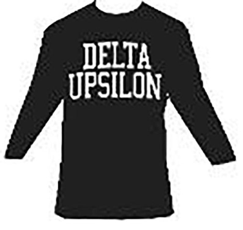 Delta Upsilon Fraternity Long Sleeve Shirt Black Etsy