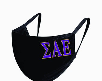 Sigma Alpha Epsilon SAE Fraternity Face Mask