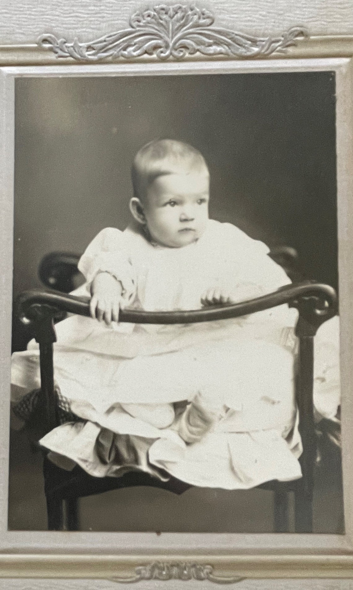 Tarjeta de gabinete antiguo montado negro / blanco foto bebé | Etsy