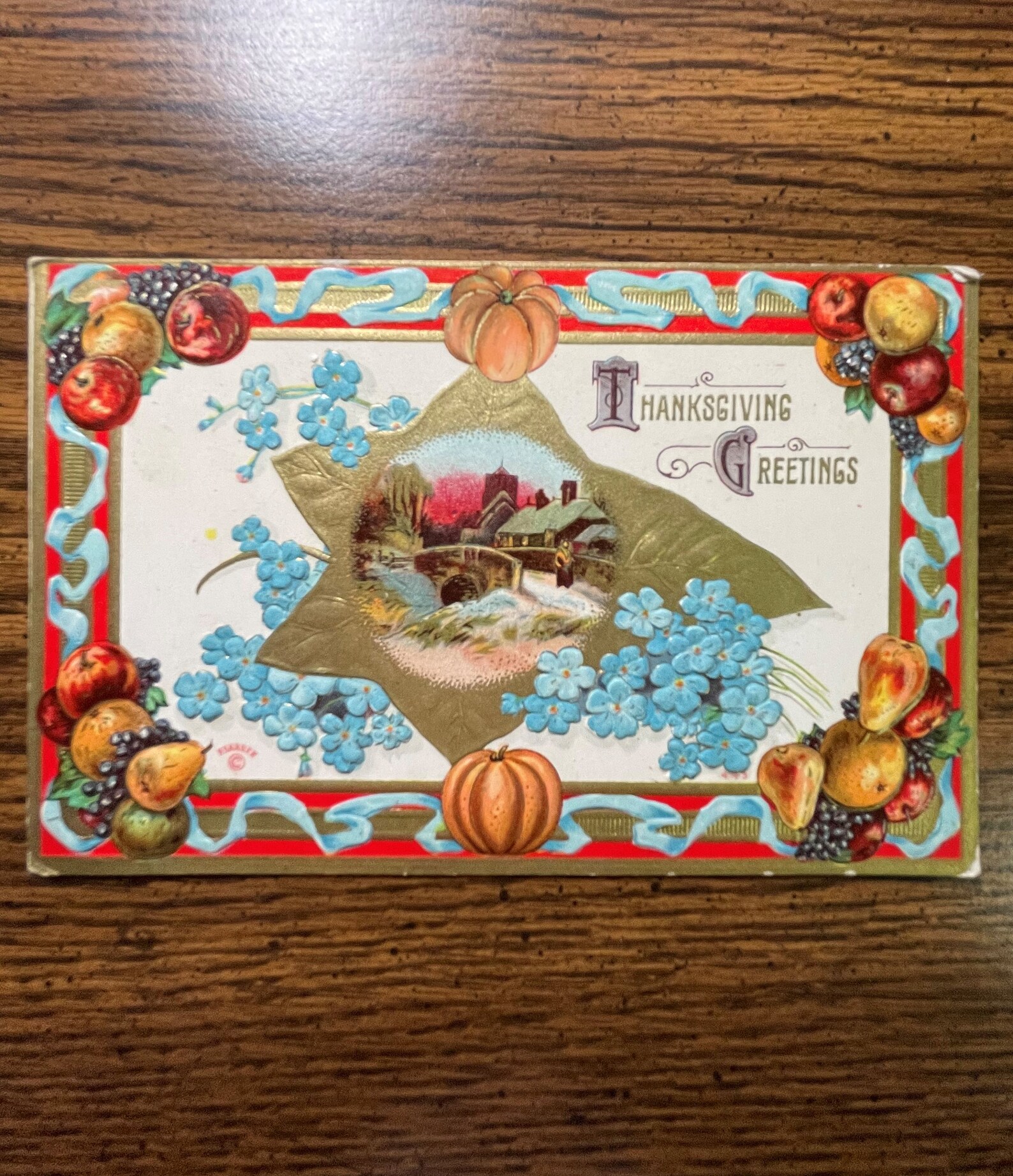 Vintage early 1900's Post Card Divided Back / Village Etsy