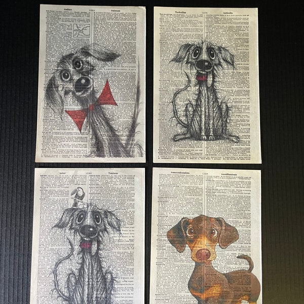 Dog Dictionary Art - Etsy