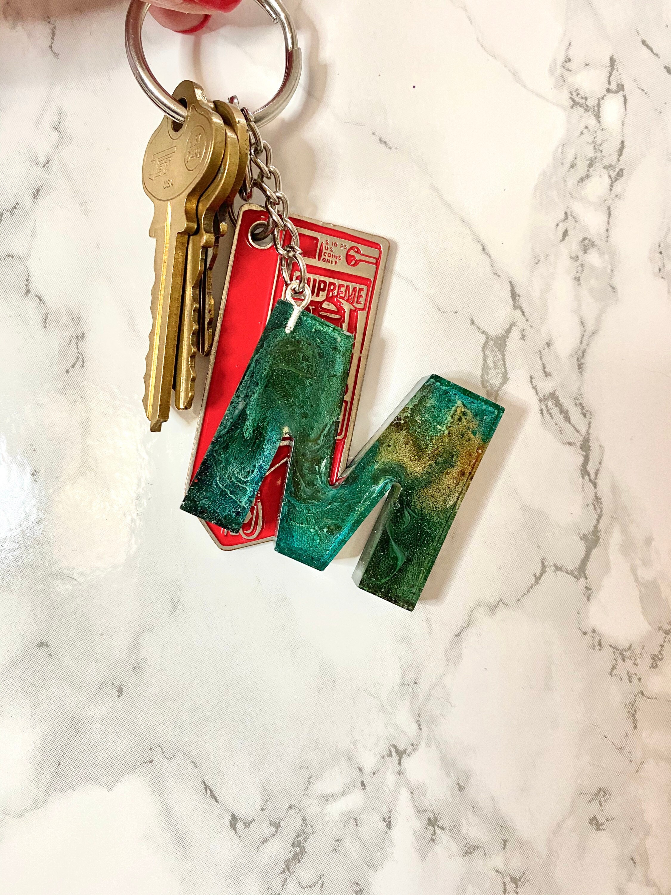 Personalized Initial Keychains Etsy