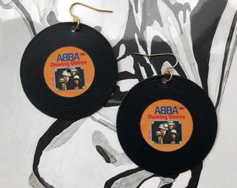 Boucles d'oreilles disque vinyle Abba | DoloEarWax