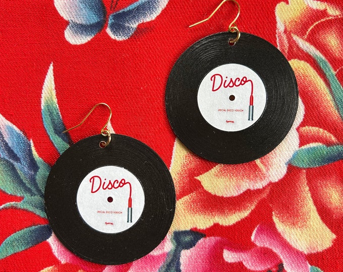 Disco Vinyl Record oorbellen | DoloEarWax