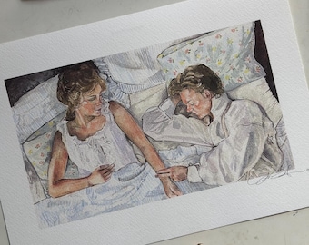 Jack Dawkins and Lady Belle illustration print