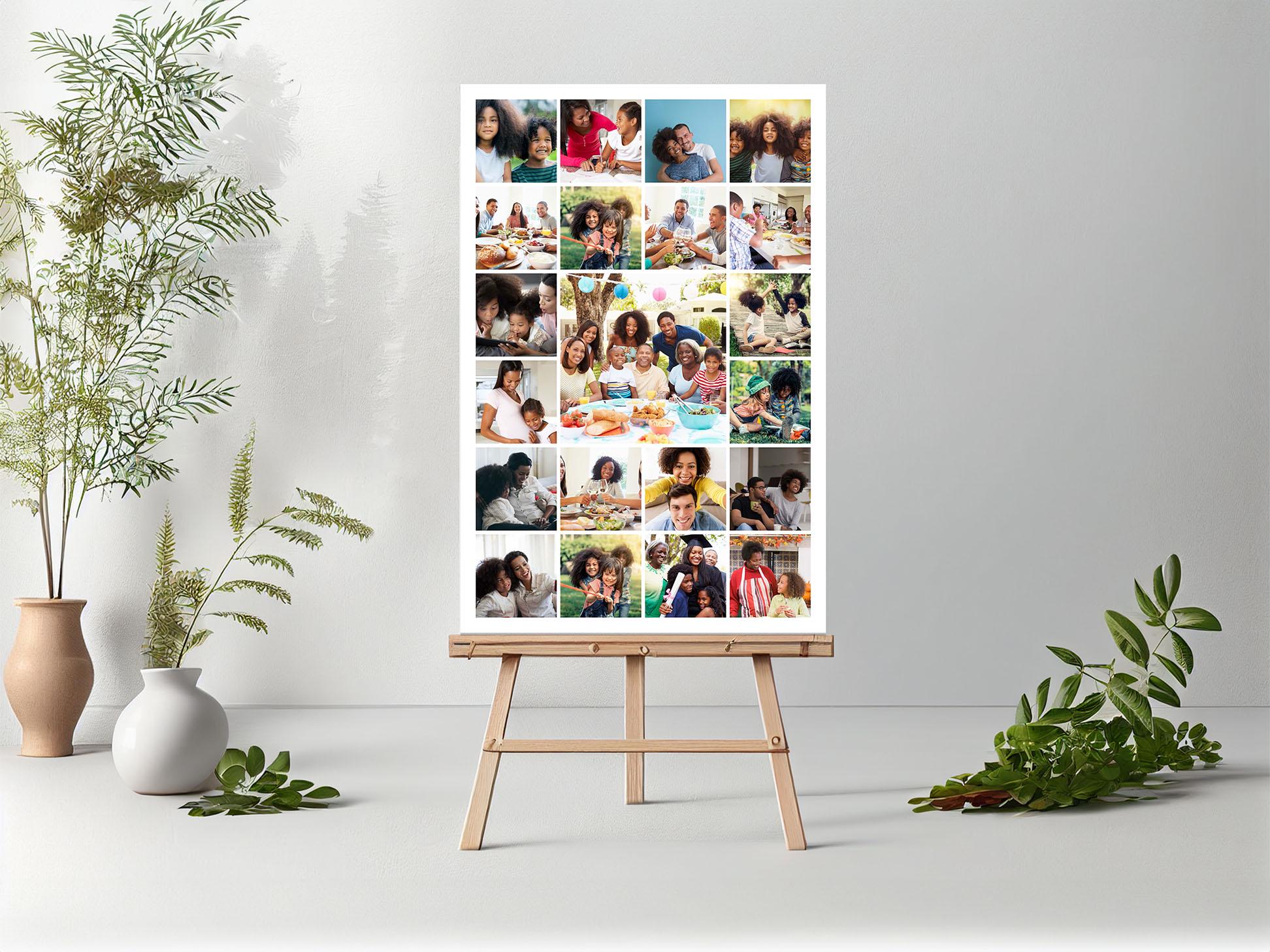 Event Collage Sign Template - 21 Pictures Random Sizes_000003 - Etsy