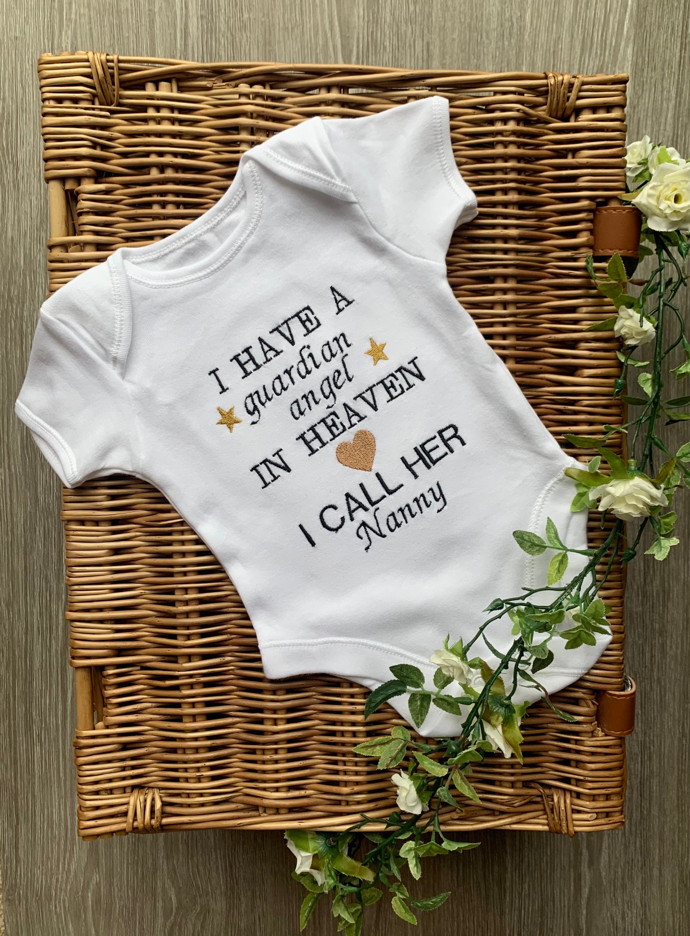 Guardian Angel Baby Vest Personalised Tribute to Loved One Etsy
