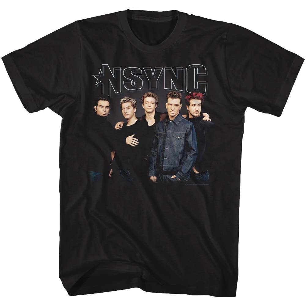 NSYNC Group Picture with Logo Black Shirts Etsy