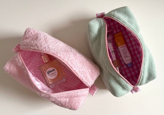 terry cloth makeup bolsa