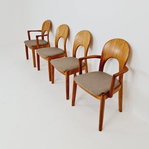 Midcentury teak Dining chairs by Niels Koefoed, 1960s, set of 4