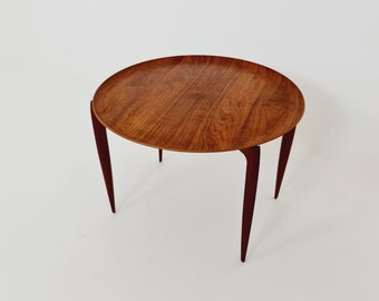 Teak Tray Table with Foldable Frame by Hans Engholm and Svend Åge Willumsen for Fritz Hansen, 1960s